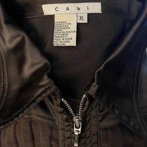 CAbi brown long sleeve full zip shirt #100